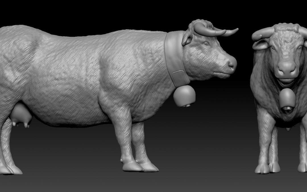 3DVS scanne et imprime une Vache d’Hérens en 3D
